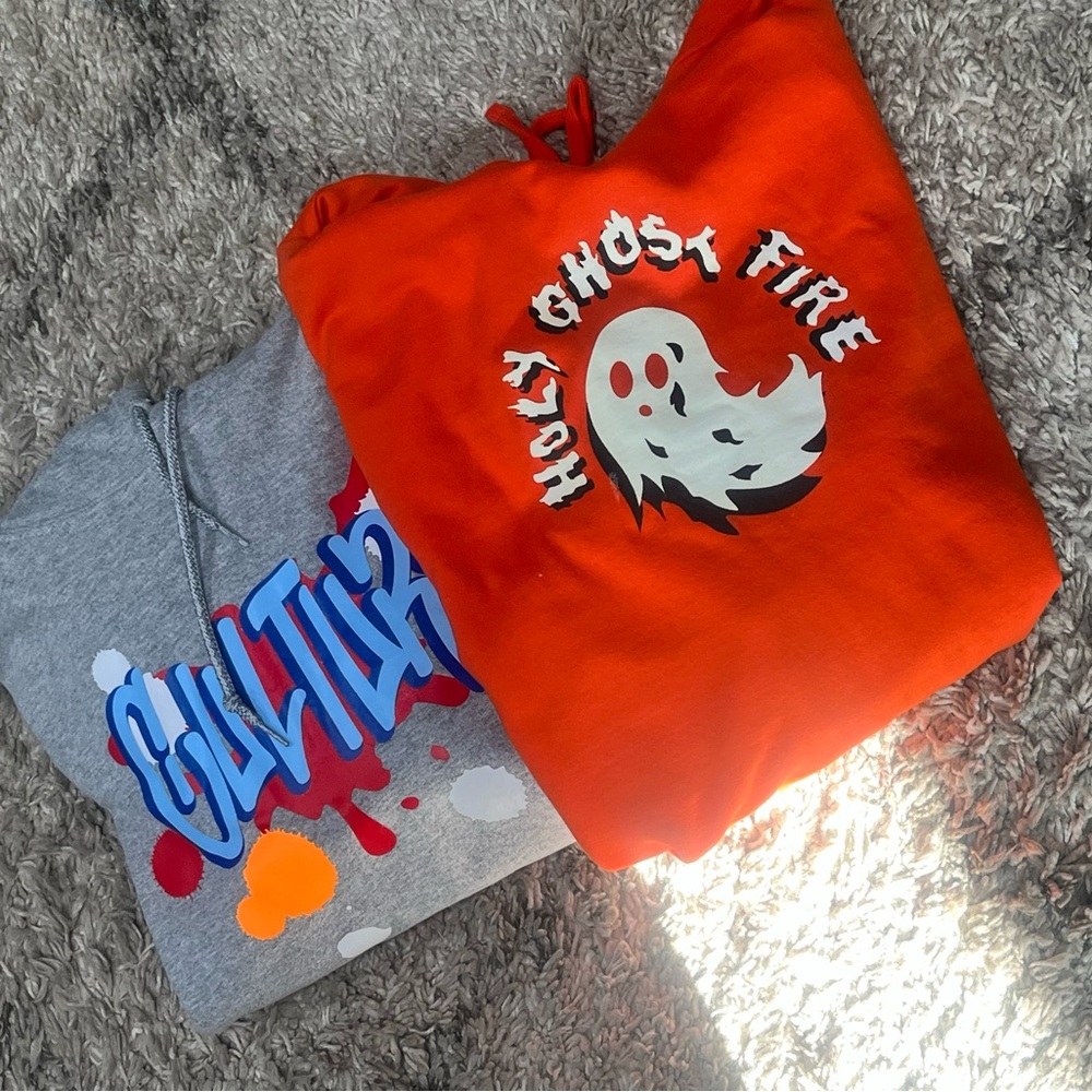 Cultivated Spirit Orange and Gray Hoodies